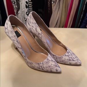 White House Black Market Snakeskin Heels